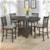 Crown Mark Hartwell 7 Piece Oval Counter Height Table and 6 Barstools Set
