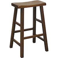 Casual 29" Height Saddle Stool Black