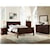 Crown Mark Louis Philippe Twin Panel Bed, Dresser, Mirror and Nightstand Package