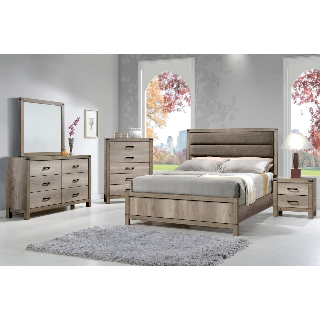 Crown Mark Matteo Full 5 Piece Bedroom Group