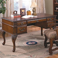 Home Office Table Desk with Five Drawers