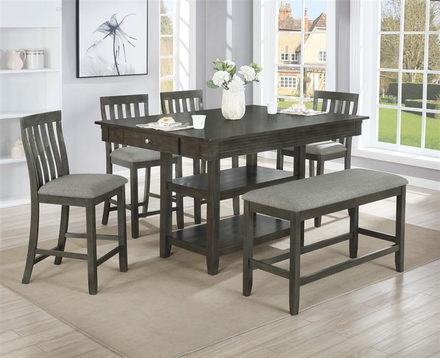 6 Piece Dining Set Grey