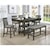 Crown Mark Nina Relaxed Vintage 6-Piece Counter Height Dining Set with Upholstered Bench