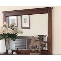 Mirror with Rich Brown Finish 
