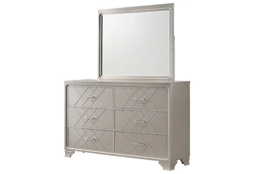 Phoebe Dresser and Mirror by Crown Mark at Royal Furniture