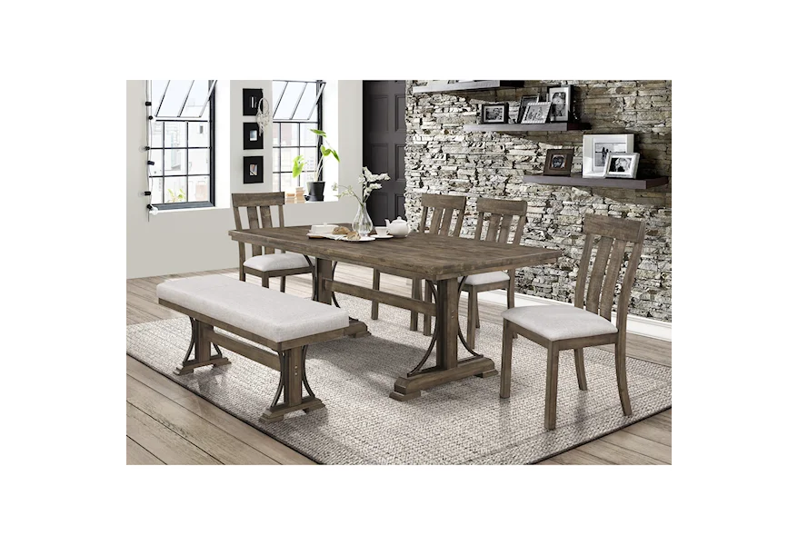 Quincy Dining Set with Bench by Crown Mark at Galleria Furniture, Inc.
