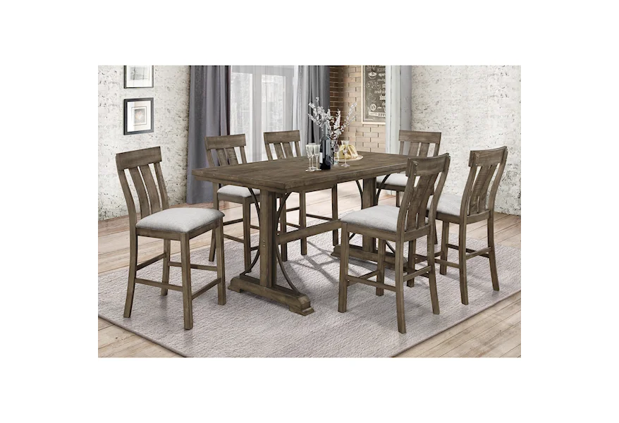 Quincy Counter Height Dining Set by Crown Mark at Galleria Furniture, Inc.
