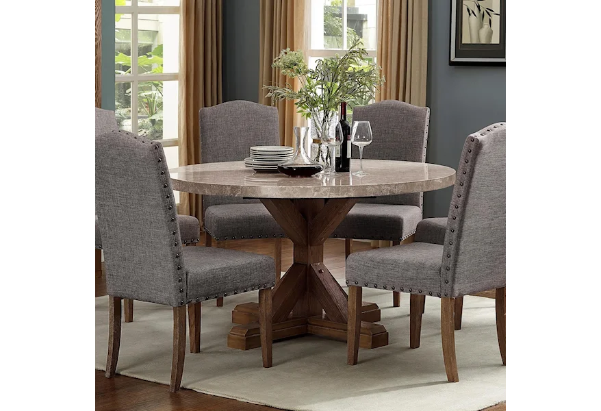 Vesper Dining Round Table by Crown Mark at Royal Furniture