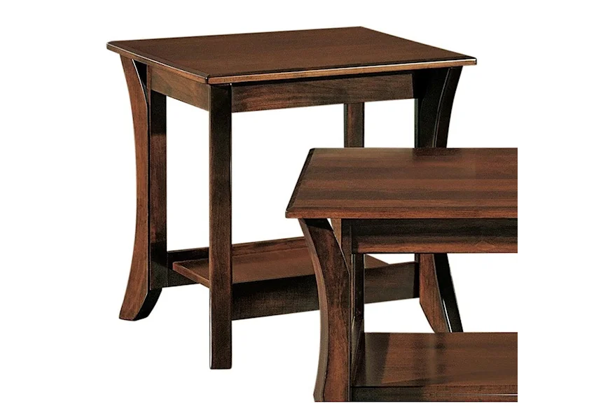 Discovery End Table by Crystal Valley Hardwoods at Saugerties Furniture Mart