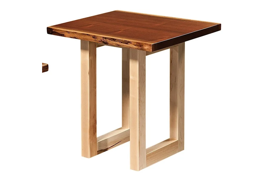 Kalispel Live Edge End Table by Crystal Valley Hardwoods at Saugerties Furniture Mart