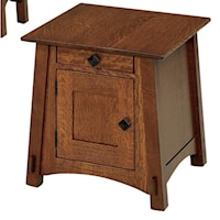 End Table with Enclosed Storage
