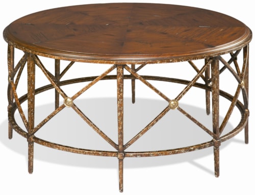 Wrought Iron Round Cocktail Table