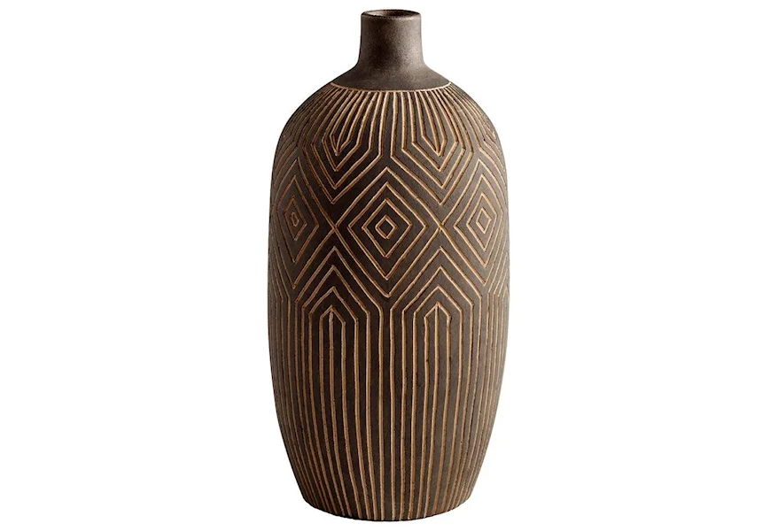 11k Accessory Large Dark Labyrinth Vase by Cyan Design at Howell Furniture