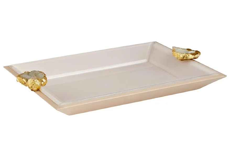 11k Accessory Nude Crystal Tray by Cyan Design at Howell Furniture