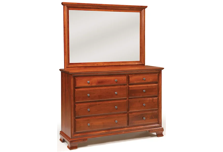 Classic Triple Dresser & Mirror by Daniel's Amish at VanDrie Home Furnishings