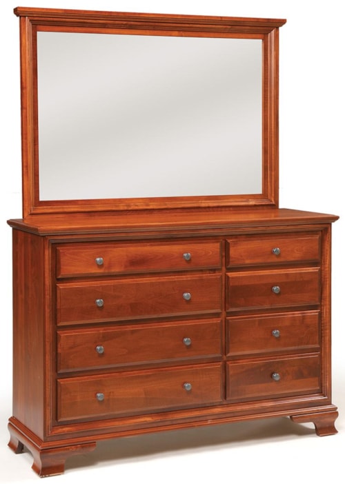 8-Drawer Triple Dresser & Mirror