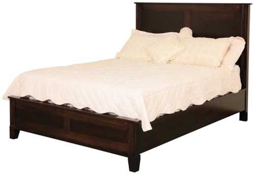 Queen Frame Bed with Low Footboard