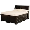 Daniel's Amish Elegance Bookcase Bed with 12 Underbed Drawers