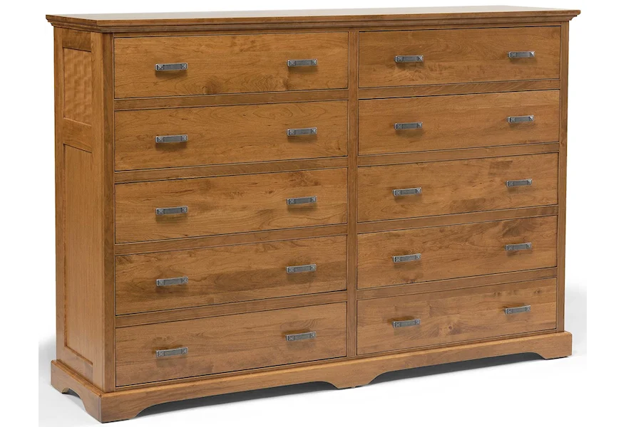 Elegance 10-Drawer Double Dresser by Daniel's Amish at VanDrie Home Furnishings