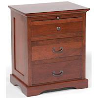 3-Drawer Nightstand with Pullout Shelf