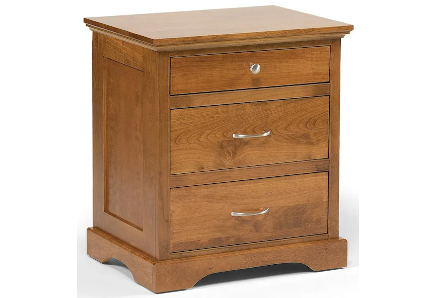 Elegance 3-Drawer Nightstand by Daniel's Amish at Westrich Furniture & Appliances