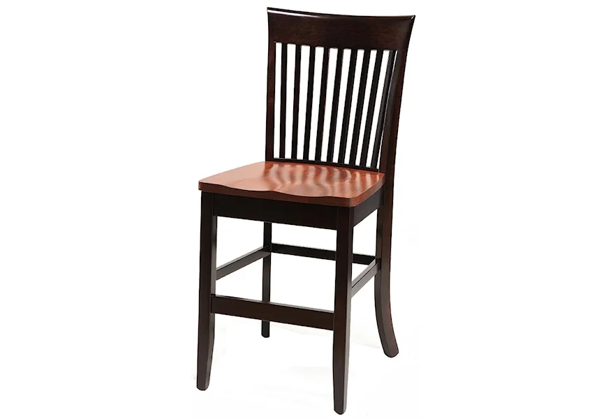Carleton Side Chair 30" High Stationary Base Stool by Daniel's Amish at Gill Brothers Furniture