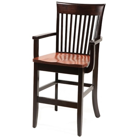 Arm Chair 30" High Stationary Base Stool