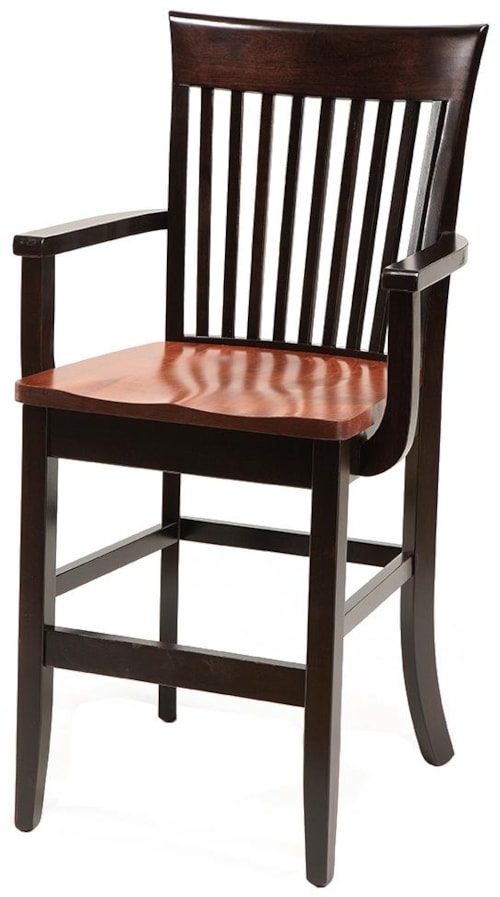 Arm Chair 30" High Stationary Base Stool