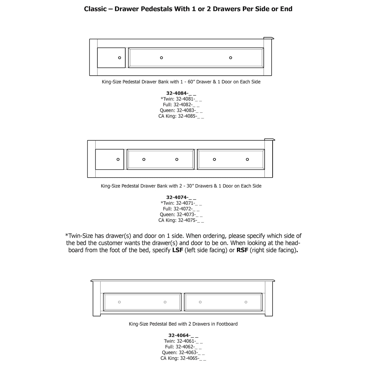 Daniel's Amish Classic Queen Sleigh Pedestal Bed