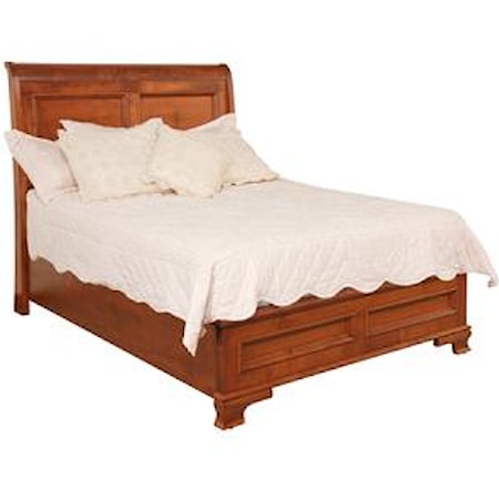 Sleigh Bed with Low Footboard