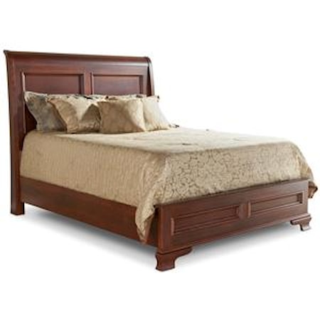 Sleigh Bed with Low Footboard