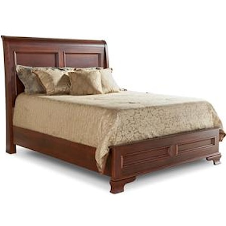 Sleigh Bed with Low Footboard