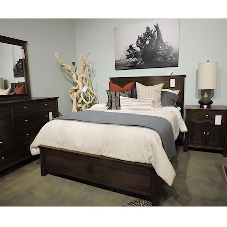 Frame Bed with Low Footboard