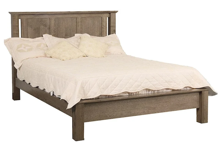 Elegance King Frame Bed with Low Footboard by Daniel's Amish at Johnny Janosik