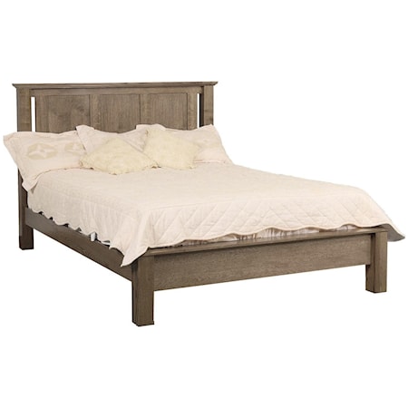 King Frame Bed with Low Footboard