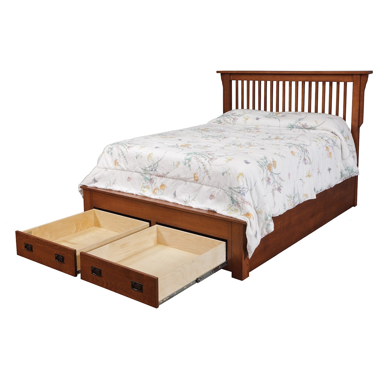 Daniels Amish Mission Queen Storage Bed
