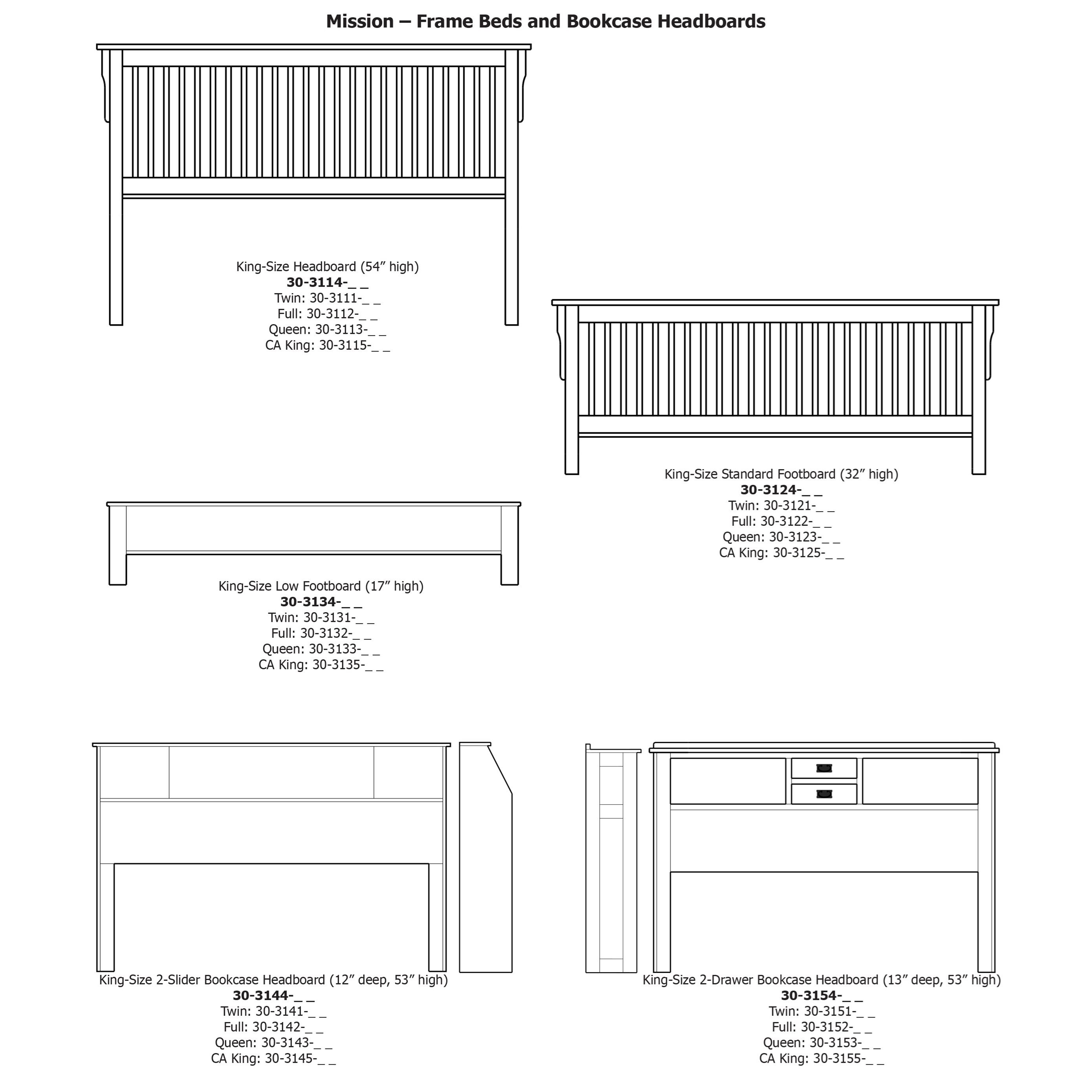 Daniel's Amish Mission King Frame Bed 