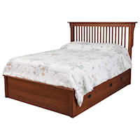 Queen Pedestal Bed W/ 5 Storage Drawers on Each Side