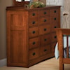 Daniel's Amish Mission Triple Dresser with 42 X36 Mirror