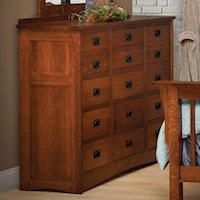 15-Drawer Solid Wood Triple Dresser