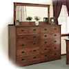 Daniels Amish Mission Double Dresser with 58 X 28 Mirror
