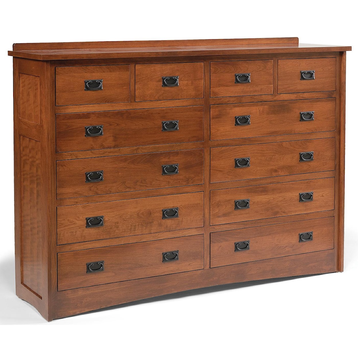 Daniels Amish Mission Double Dresser with 58 X 28 Mirror