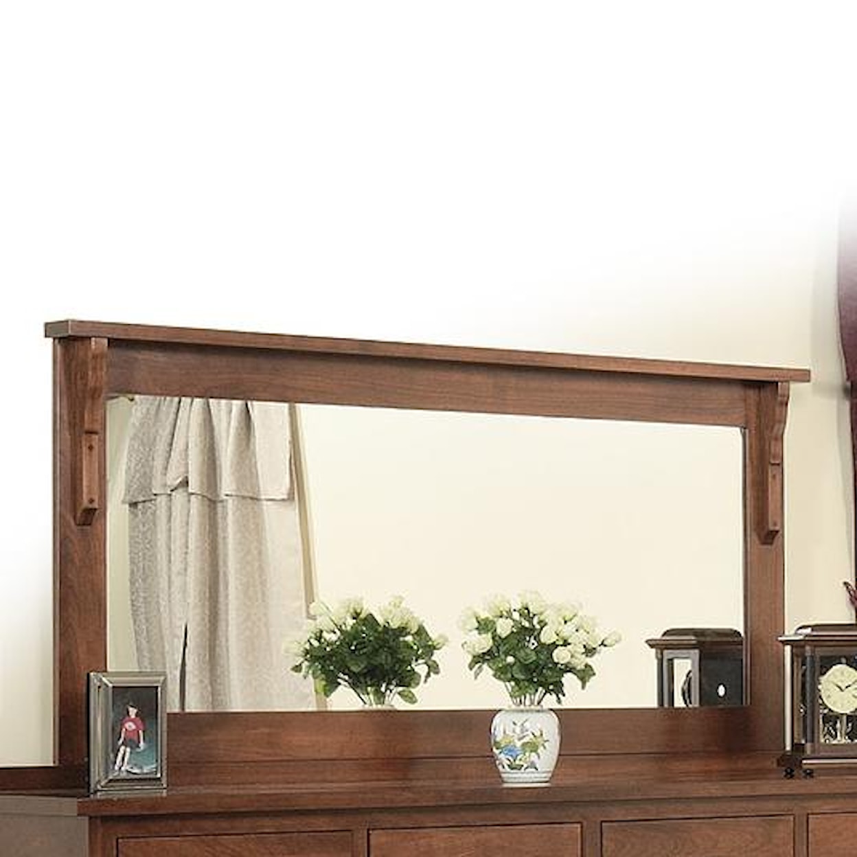 Daniel's Amish Mission Double Dresser with 58 X 28 Mirror