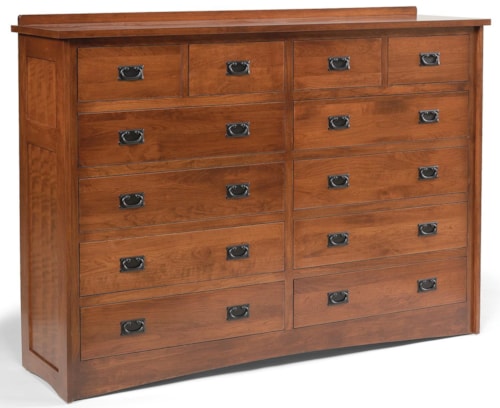 12-Drawer Solid Wood Double Dresser