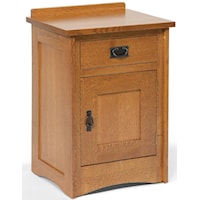 1-Drawer Mission-Style Nightstand with 1 Door 