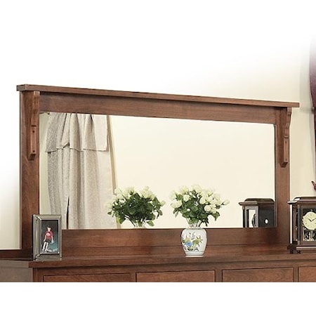 58 x 28 Landscape Mirror with Solid Wood Frame