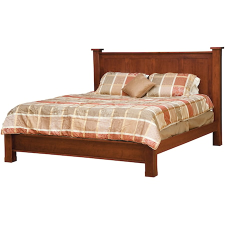 California King Bed with Low Footboard