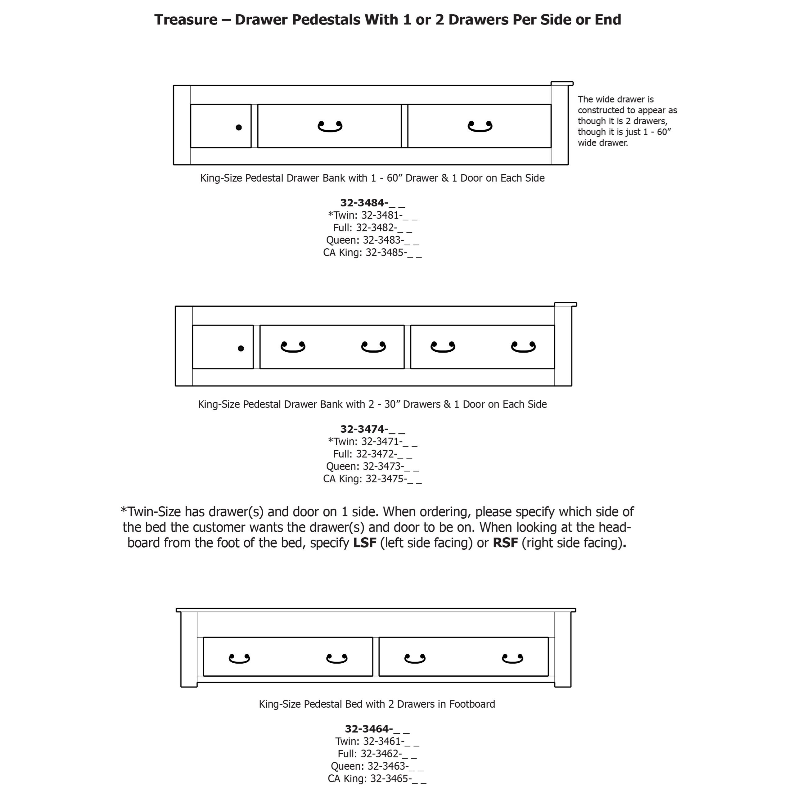 Daniel's Amish Treasure King Pedestal Footboard Storage Bed