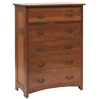 5-Drawer Solid Wood Chest