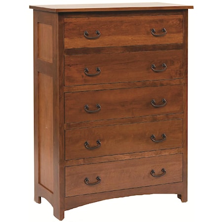 5-Drawer Solid Wood Chest